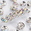 Brass Grade A Rhinestone Spacer Beads RB-A014-Z6mm-28S-1