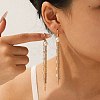 304 Stainless Steel Pave Clear Cubic Zirconia Hoop Earrings WG6C0B9-01-2