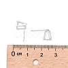 Anti-Tarnish Rhodium Plated 925 Sterling Silver Stud Earring Findings STER-F048-28P-4