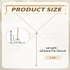 1Pc Stainless Steel Cable Chains Lariat Necklace NJEW-LP0004-29G-2