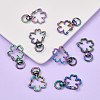 Zinc Alloy Swivel Lobster Clasps PALLOY-WH0070-98M-5