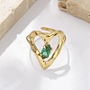 304 Stainless Steel Cuff Rings for Women RJEW-D302-03G-02-5