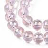 Electroplate Transparent Glass Beads Strands GLAA-T032-T8mm-AB10-2