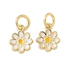 Brass Enamel Charms KK-C110-16A-01G-1