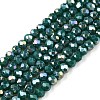 Electroplate Glass Beads Strands X-EGLA-A044-P2mm-B09-1