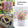 7 Strands 7 Colors Baking Paint Transparent Crackle Glass Bead Strands DGLA-TA0001-02-8