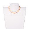 Handmade Polymer Clay Heishi Beads Choker Necklaces NJEW-JN02446-02-4