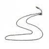 Ion Plating(IP) 304 Stainless Steel Cable Chain Necklace for Men Women NJEW-K245-014D-1