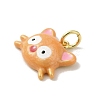 Rack Plating Brass Enamel Pendants KK-S366-03G-2