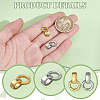 2Pcs 2 Colors 925 Sterling Silver Fold Over Clasps STER-NB0001-18-3