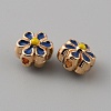 Light Gold Tone Alloy Enamel Beads ENAM-WH0057-43B-1