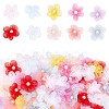 100Pcs 10 Colors Organza 5-Petal Flower Ornament Accessories DIY-GF0006-94-1
