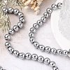 Non-magnetic Synthetic Hematite Beads Strands G-S096-10mm-3-6