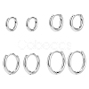 4Pairs 4 Styles Brass Huggie Hoop Earrings EJEW-PH0001-28P-1