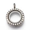 Alloy Magnetic Locket Pendants PALLOY-T052-21-2