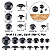 210Pcs 7 Style 1-Hole Plastic Buttons BUTT-AR0001-08-2