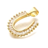 Rack Plating Brass Micro Pave Cubic Zirconia Pendants KK-L226-100G-U-2