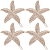 10Pcs Zinc Alloy Hair Barrettes PHAR-SP0001-25-1