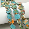 Dyed Synthetic Imperial Jasper Beads Strands G-D337-14mm-A02-1