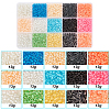 6870pcs 15 Styles Transparent Glass Seed Beads SEED-PH0001-79-3