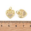 Mother's Day Brass Micro Pave Cubic Zirconia Pendants KK-C092-24I-G-3
