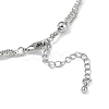 Rack Plating Brass Ball Link Chain Necklaces for Women NJEW-K382-05P-2