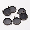 Brass Pendant Cabochon Settings X-KK-B534-D-AB-NF-1