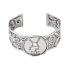 Constellation Alloy Open Cuff Bangles for Women Men LS-BJEW-C064-01AS-09-2