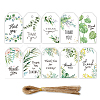 50Pcs 10 Styles Rectangle Paper Thank You Hanging Gift Tags HULI-PW0002-142-1