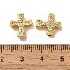 Brass Micro Pave Cubic Zirconia Beads KK-C072-08G-3