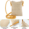 Straw Zipper Crossbody Bags AJEW-WH20019-41-5