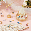 32Pcs 8 Colors Butterfly Alloy Enamel Pendant Locking Stitch Markers HJEW-HS00079-5