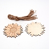 Wood Cutouts Ornaments WOOD-WH0112-76-1