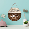 Wooden Hanging Plate HJEW-WH0027-002-5