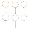 12Pcs 6 Styles 304 Stainless Steel Chain Bracelet Makings AJEW-TA0001-34-1