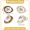 32Pcs 2 Colors Alloy Buttons FIND-OC0013-32-2