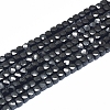 Natural Black Spinel Beads Strands G-D0003-B08-1