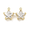PVD Vacuum Plating 304 Stainless Steel Cubic Zirconia Pendants STAS-L278-008G-1