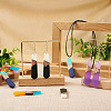 18Pcs 9 Styles Resin & Walnut Wood Pendants RESI-BT0001-25-7