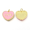 Brass Enamel Pendants KK-B027-03G-A-2