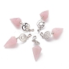 Natural Rose Quartz Pendants G-O194-06-1