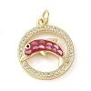 Brass Micro Pave Clear Cubic Zirconia Pendants KK-Q813-05G-2