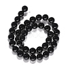 Synthetic Black Stone Beads Strands GSR10mmC044-2