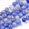 Natural Striped Agate/Banded Agate Beads Strands G-I261-C02-8mm-1