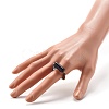 Mixed Stone Beads Finger Ring for Girl Women RJEW-JR00383-4