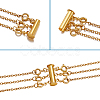 Brass Magnetic Slide Lock Clasps KK-TA0007-17-8