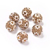 Polymer Clay Rhinestone Beads RB-L029-03A-1