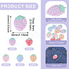 50Pcs 5 Colors Strawberry Cloth Ornament Accessories PATC-TA0001-44-4