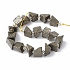 Natural Pyrite Beads Strands G-E590-01-2