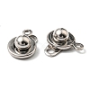 Brass Snap Clasps KK-P164-21P-3